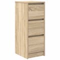 Miniatyrbilde 1 av 11: vidaXL Skjenk sonoma eik 29,5x34x76 cm konstruert tre