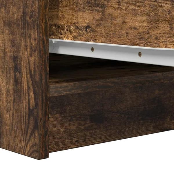vidaXL Skjenk røkt eik 29,5x34x76 cm konstruert tre