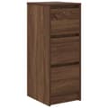 Miniatyrbilde 3 av 11: vidaXL Skjenk brun eik 29,5x34x76 cm konstruert tre