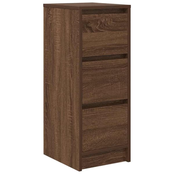 vidaXL Skjenk brun eik 29,5x34x76 cm konstruert tre