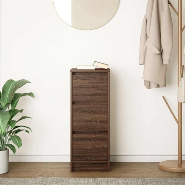 vidaXL Skjenk brun eik 29,5x34x76 cm konstruert tre