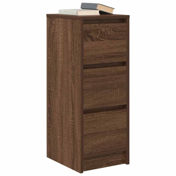 vidaXL Skjenk brun eik 29,5x34x76 cm konstruert tre