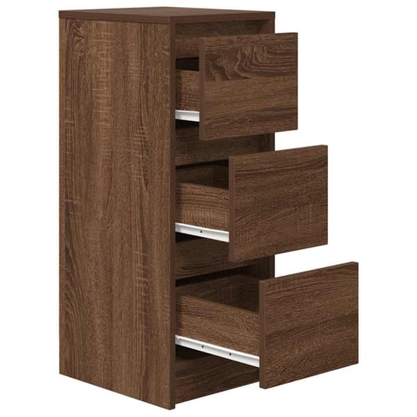 vidaXL Skjenk brun eik 29,5x34x76 cm konstruert tre