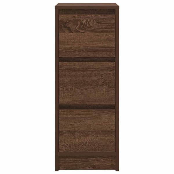vidaXL Skjenk brun eik 29,5x34x76 cm konstruert tre