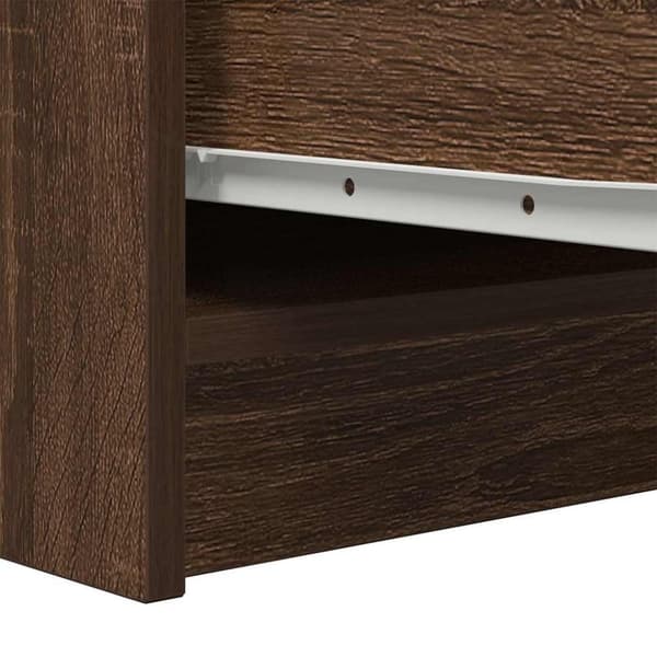 vidaXL Skjenk brun eik 29,5x34x76 cm konstruert tre