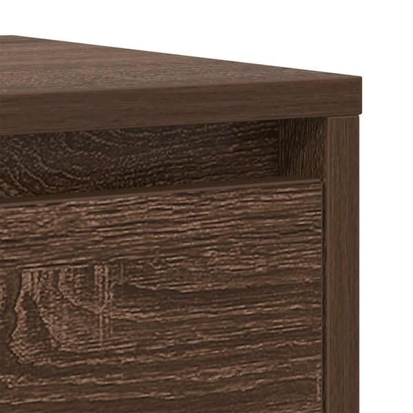 vidaXL Skjenk brun eik 29,5x34x76 cm konstruert tre