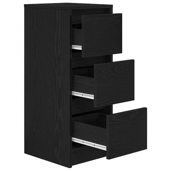 vidaXL Skjenk svart eik 29,5x34x76 cm konstruert tre