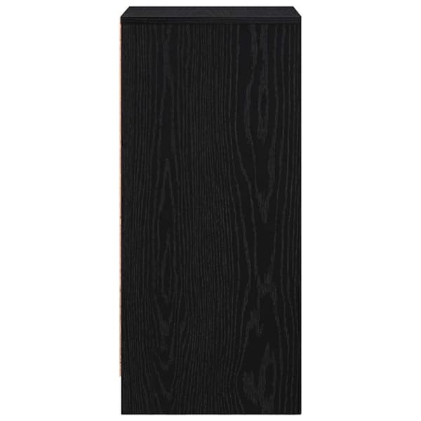 vidaXL Skjenk svart eik 29,5x34x76 cm konstruert tre