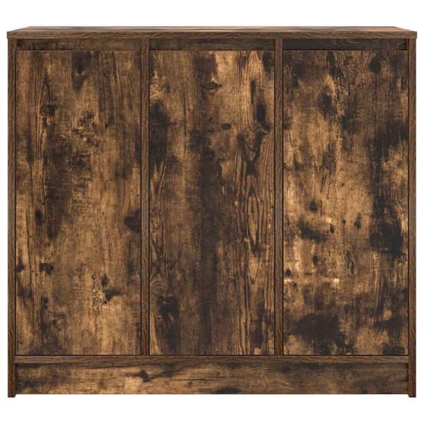 vidaXL Skänk rökt ek 85x34x76 cm konstruerat trä