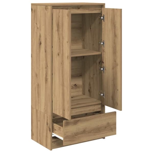 vidaXL Skap med skuff artisan eik 55,5x34x119,5 cm konstruert tre