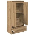 Miniatyrbilde 6 av 11: vidaXL Skap med skuff artisan eik 55,5x34x119,5 cm konstruert tre