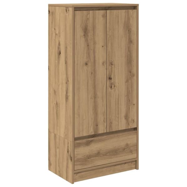 vidaXL Skap med skuff artisan eik 55,5x34x119,5 cm konstruert tre