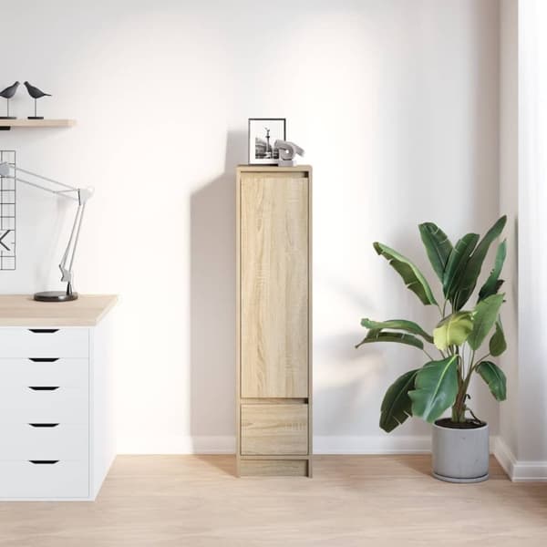 vidaXL Highboard sonoma ek 29,5x34x119,5 cm konstruerat trä
