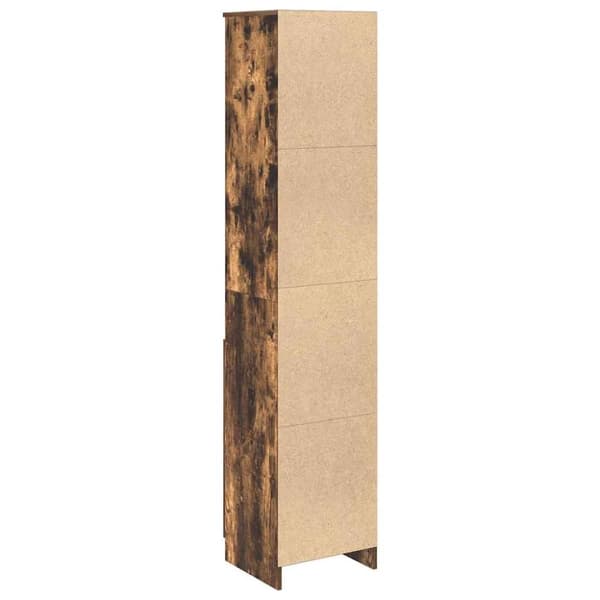 vidaXL højskab 37,5x35x180 cm konstrueret træ røget egetræsfarve