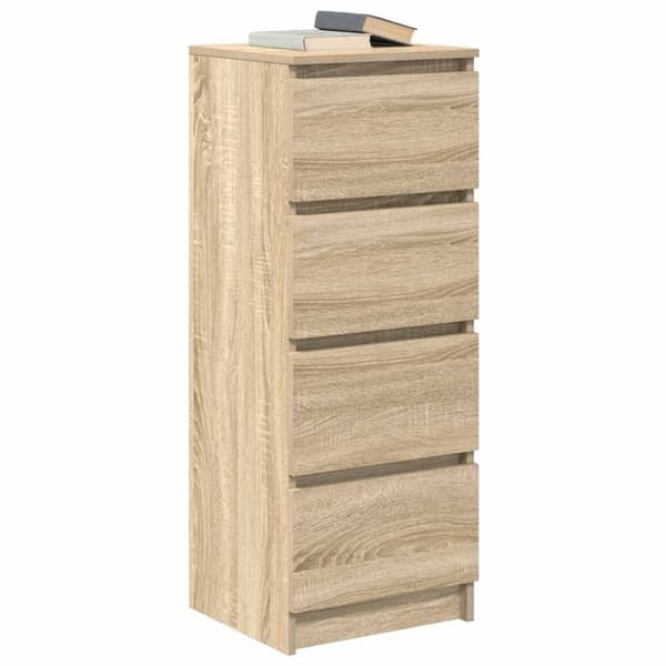 vidaXL Skjenk sonoma eik 37,5x35x99 cm konstruert tre