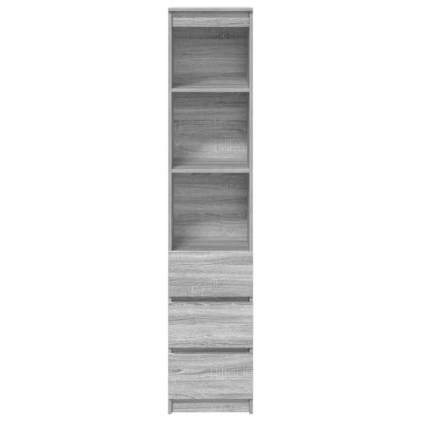 vidaXL Høybord grå sonoma 37,5x35x180 cm konstruert tre