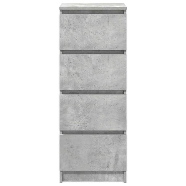 vidaXL Skjenk betonggrå 37,5x35x99 cm konstruert tre