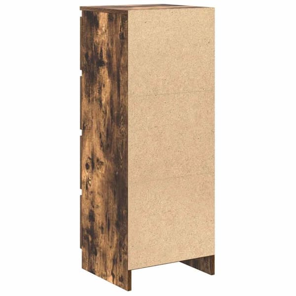vidaXL skænk 37,5x35x99 cm konstrueret træ røget egetræsfarve