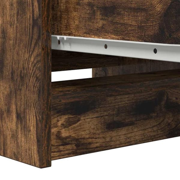 vidaXL skænk 37,5x35x99 cm konstrueret træ røget egetræsfarve