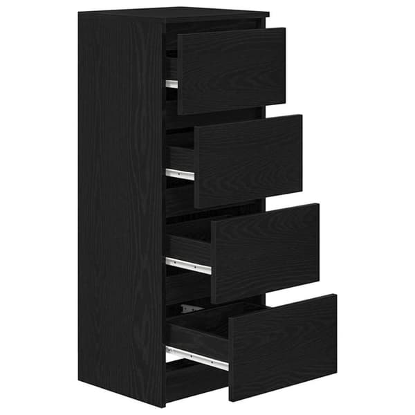 vidaXL Skänk svart ek 37,5x35x99 cm konstruerat trä