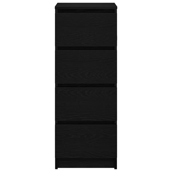 vidaXL Skänk svart ek 37,5x35x99 cm konstruerat trä