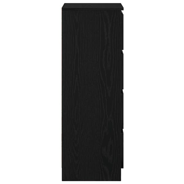 vidaXL Skänk svart ek 37,5x35x99 cm konstruerat trä