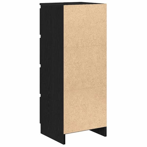 vidaXL Skänk svart ek 37,5x35x99 cm konstruerat trä