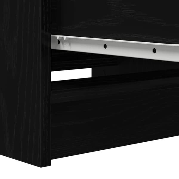 vidaXL Skänk svart ek 37,5x35x99 cm konstruerat trä