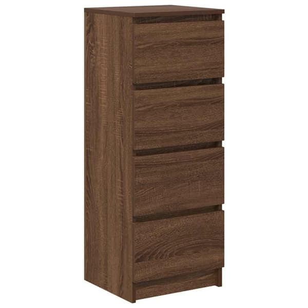 vidaXL skænk 37,5x35x99 cm konstrueret træ brun egetræsfarve