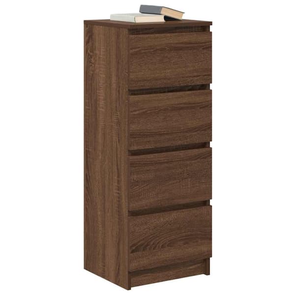 vidaXL skænk 37,5x35x99 cm konstrueret træ brun egetræsfarve