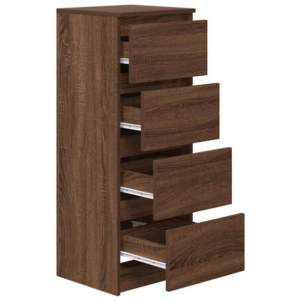 vidaXL skænk 37,5x35x99 cm konstrueret træ brun egetræsfarve