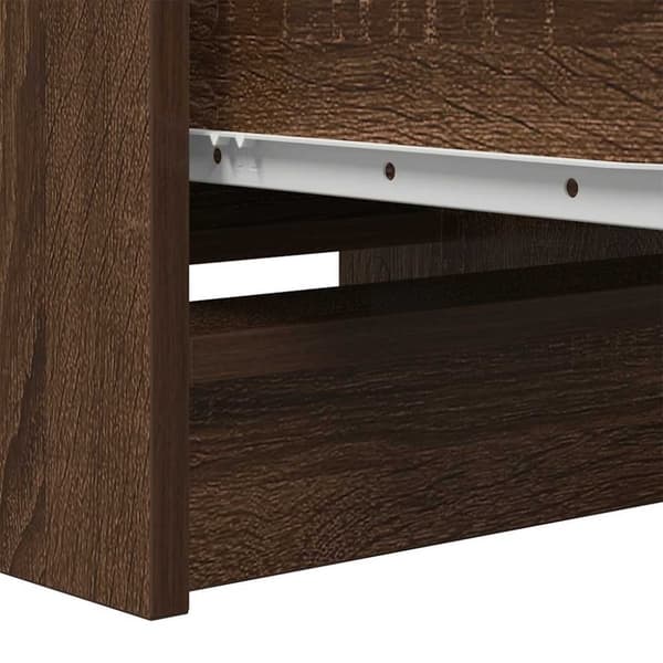 vidaXL skænk 37,5x35x99 cm konstrueret træ brun egetræsfarve
