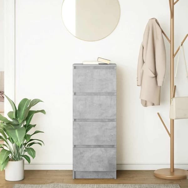 vidaXL skænk 37,5x35x99 cm konstrueret træ betongrå