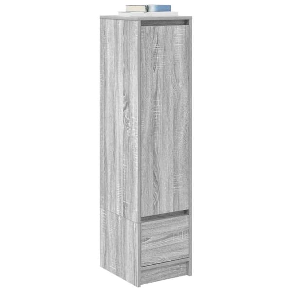 vidaXL højskab 29,5x34x119,5 cm konstrueret træ grå sonoma-eg