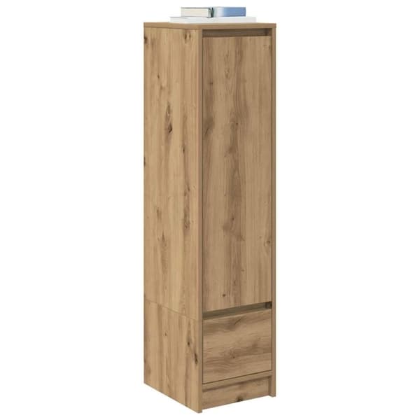 vidaXL Highboard hantverksmässig ek 29,5x34x119,5 cm konstruerat trä