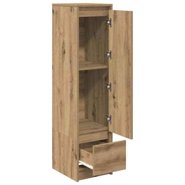 vidaXL Highboard hantverksmässig ek 29,5x34x119,5 cm konstruerat trä