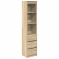 Miniatyrbild 3 av 11: vidaXL Highboard Sonoma ek 37,5x35x180 cm konstruerat trä