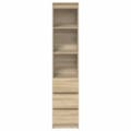 Miniatyrbild 7 av 11: vidaXL Highboard Sonoma ek 37,5x35x180 cm konstruerat trä