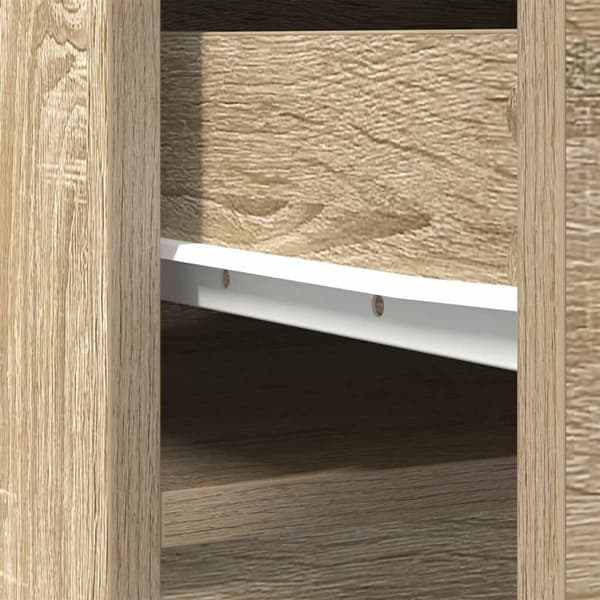 vidaXL Highboard Sonoma ek 37,5x35x180 cm konstruerat trä