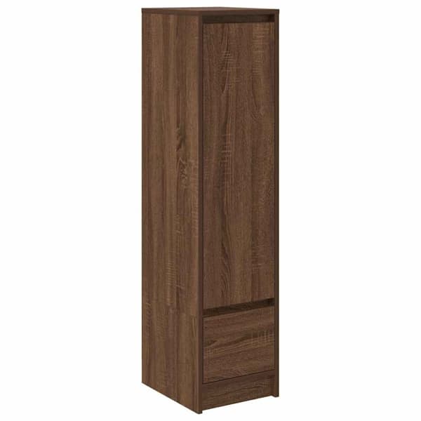 vidaXL Kaappi ruskea tammi 29,5x34x119,5 cm tekninen puu