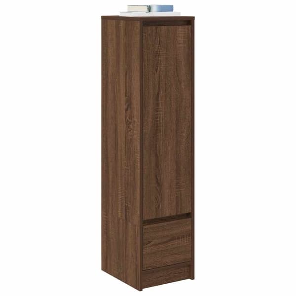 vidaXL Kaappi ruskea tammi 29,5x34x119,5 cm tekninen puu
