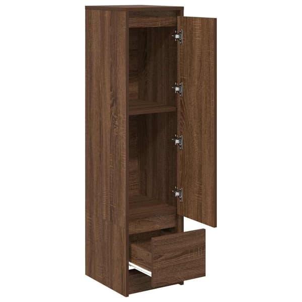 vidaXL Kaappi ruskea tammi 29,5x34x119,5 cm tekninen puu