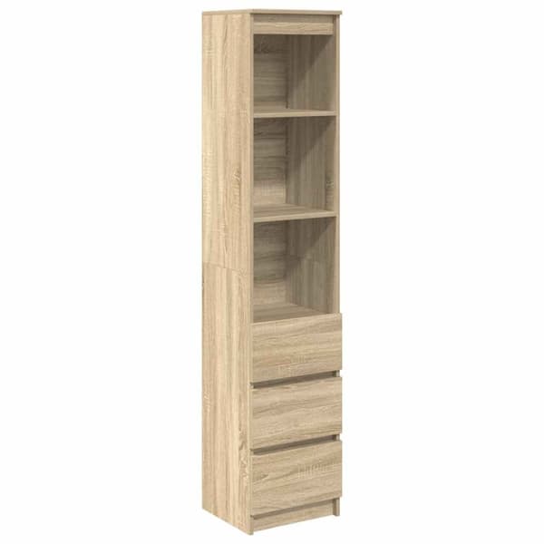 vidaXL højskab 37,5x35x180 cm konstrueret træ sonoma-eg