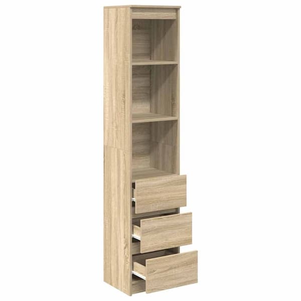 vidaXL højskab 37,5x35x180 cm konstrueret træ sonoma-eg