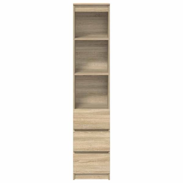vidaXL højskab 37,5x35x180 cm konstrueret træ sonoma-eg