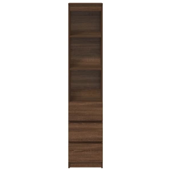 vidaXL højskab 37,5x35x180 cm konstrueret træ brun egetræsfarve