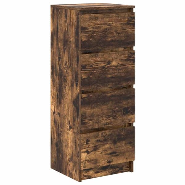 vidaXL Skänk rökt ek 37,5x35x99 cm konstruerat trä