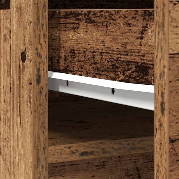 vidaXL Highboard gammelt tre 37,5x35x180 cm konstruert tre