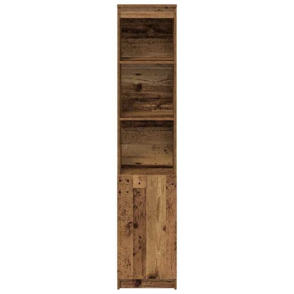 vidaXL højskab 37,5x35x180 cm konstrueret træ antikt træ