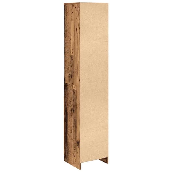 vidaXL højskab 37,5x35x180 cm konstrueret træ antikt træ
